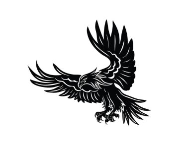 Beauty Eagle Flying Silhouette, art vector design