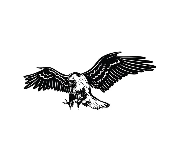 Silueta Águila Diseño Vectores Arte — Archivo Imágenes Vectoriales
