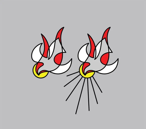 Holy Spirit Fire Line Design Vectoriel Art — Image vectorielle