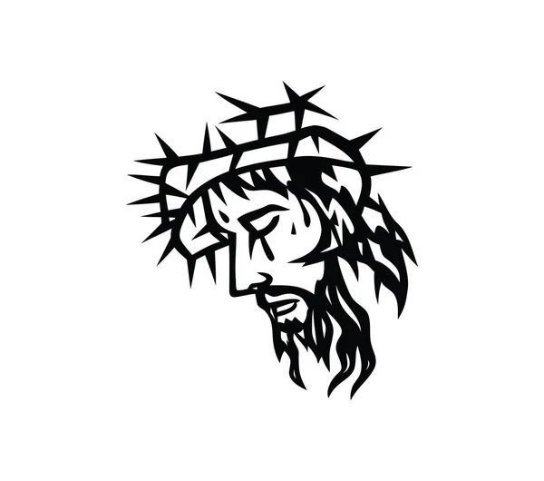 Лицо Господа Иисуса Дизайн Вектора Искусства — стоковый вектор