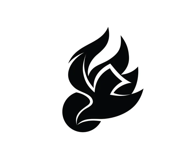 Άγιο Πνεύμα Silhouette Fire Logo Τέχνη Διάνυσμα Σχεδιασμό — Διανυσματικό Αρχείο