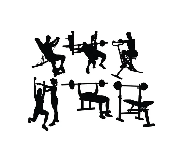 Gym Fitness Sport Action Art Vector Design — Stock Vector