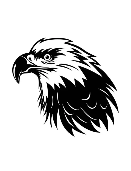 Eagle Face Sign Art Vector Design — Stockový vektor