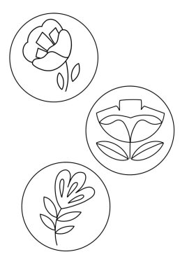   Botanik renklendirme sayfası 