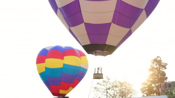 Festival Balão Sky Balões Coloridos Viajar Férias — Vídeo de Stock