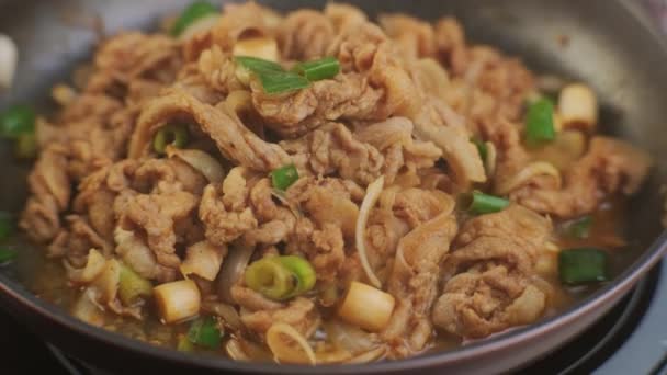 Βήμα Βήμα Διαδικασίες Για Μαρινάρετε Χοιρινό Κρέας Για Εύκολη Κορεάτικη — Αρχείο Βίντεο