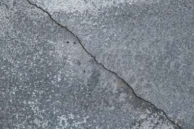 Çamurlu beton duvarlar ya da çatallı döşemeler. Çatlak beton duvarın soyut arka planı. Çatlak beton dokuyu kapatma arkaplanı.