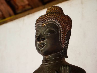 Luang veya Phra Chedi Lokachulamanee 'nin Vientiane, Laos' ta ibadet için çok önemli bir yer olduğu düşünülen Buda heykelleri ve heykelleri..