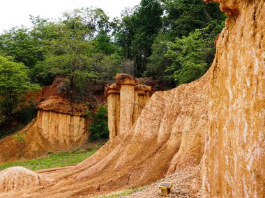 Phae Mueang Phi Orman Parkı, Tayland 'ın Phrae eyaletindeki doğal su erozyonundan oluşan garip şekilli kumtaşı..