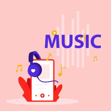Music Flat Design Illustration With Note
