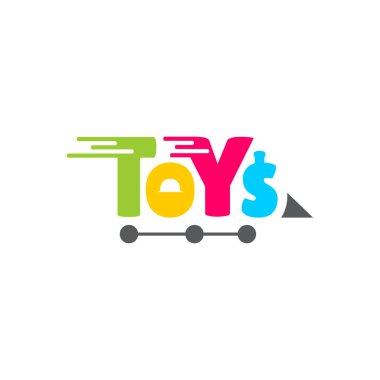 Toys Lettering Text Logo Design For Fun Vector