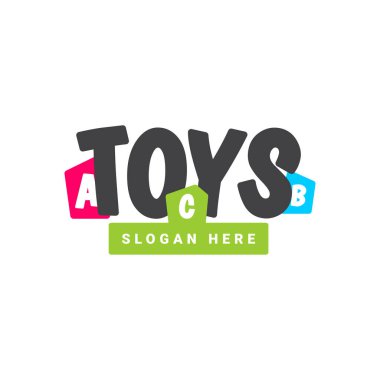 Toys Lettering Text Logo Design For Fun Vector
