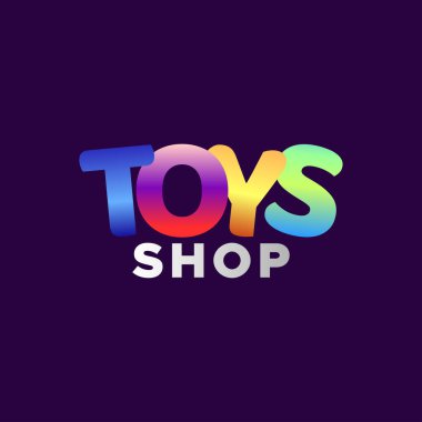 Toys Lettering Text Logo Design For Fun Vector