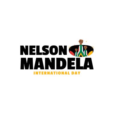 Nelson Mandela günü olay arkaplan illüstrasyonu