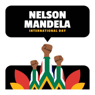 Nelson Mandela günü olay arkaplan illüstrasyonu