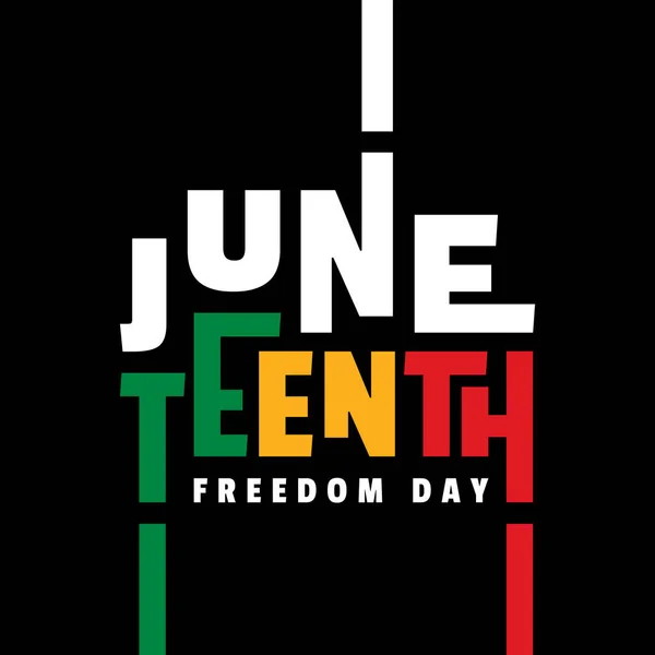 stock vector Juneteenth Freedom Day Design Simple Typography For Banner Event African American History And Heritage