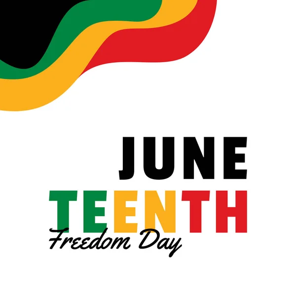 stock vector Juneteenth Freedom Day Design Simple Typography For Banner Event African American History And Heritage