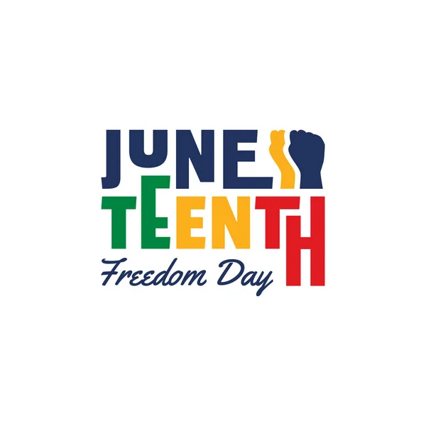 Juneteenth Freedom Day Design Tipografia Simples Para Evento Banner História Vetores De Stock Royalty-Free