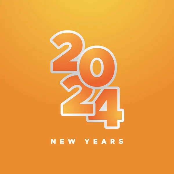 2024 New Year Celebration Design — Stock Vector