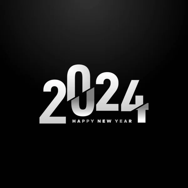 2024 Újévi Ünnepi Formatervezés — Stock Vector