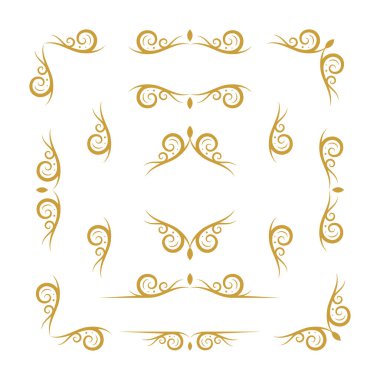 düğün eğrisi karmaşık süs tasarımı koleksiyonu