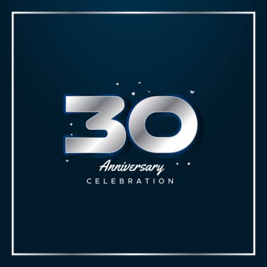 Yıldönümü Metalik Numarası Vektör Tasarımı