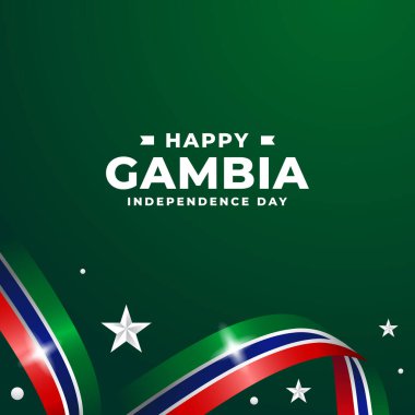 Gambiya bağımsızlık günü tasarım illüstrasyon koleksiyonu