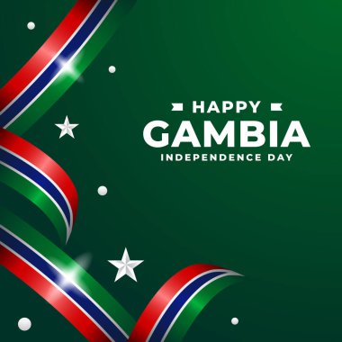 Gambiya bağımsızlık günü tasarım illüstrasyon koleksiyonu