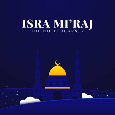 Isra Mi 'raj tasarım arka plan şablonu