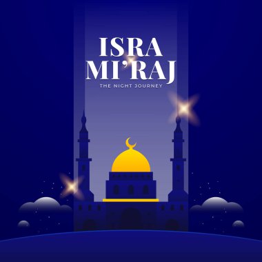 Isra Mi 'raj tasarım arka plan şablonu