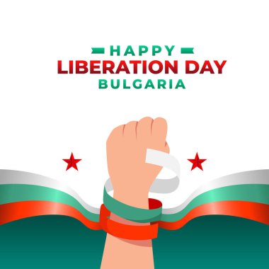 Bulgaristan Kurtuluş Günü Vektör Tasarım Şablonu
