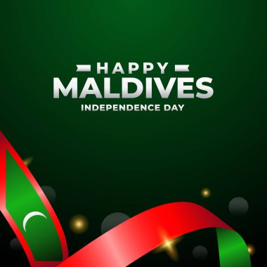 Maldivler Bağımsızlık Günü tasarım illüstrasyon koleksiyonu