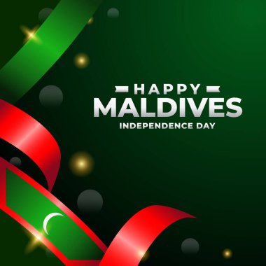 Maldivler Bağımsızlık Günü tasarım illüstrasyon koleksiyonu
