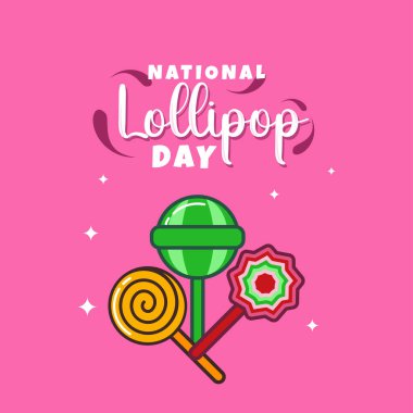 Ulusal Lolipop Günü Harika Vektör Tasarımı