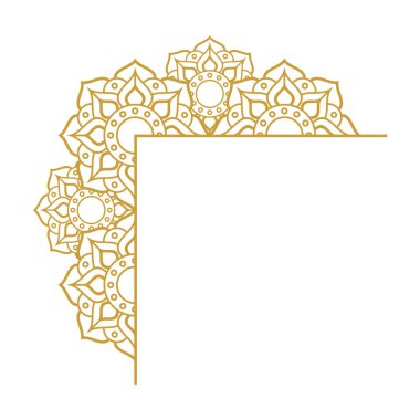Mandala Düğün Süslemeleri Altın Vektör Tasarımı