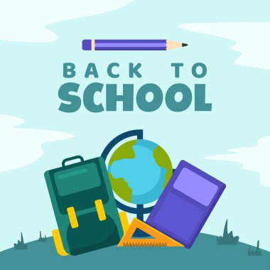 Back to school vector design illustration