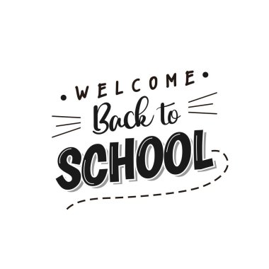 Okula Dönüş Harf Vektörü Tasarımı