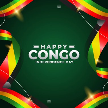 Kongo Bağımsızlık Günü tasarım illüstrasyon koleksiyonu