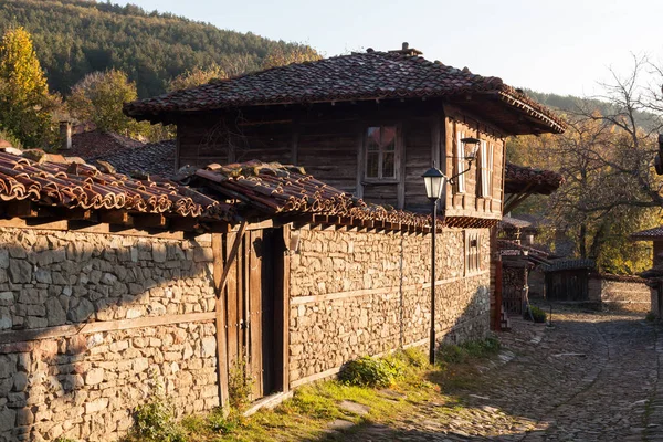 Zheravna Jeravna 的老房子 这个村庄是保加利亚民族复兴时期建筑储备 — 图库照片
