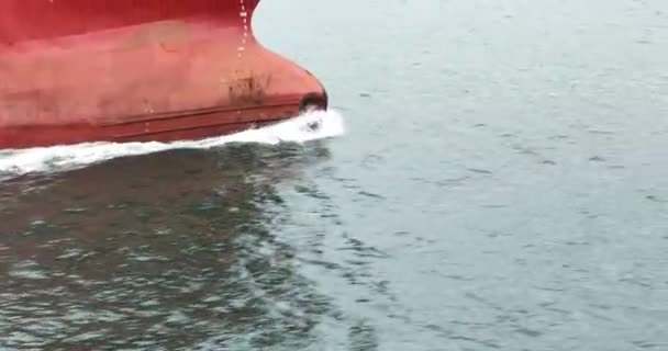 Büyük Kargo Gemisinin Ampulü — Stok video