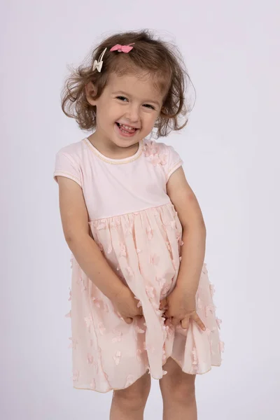 Cute Little Girl Posing Smile — 图库照片