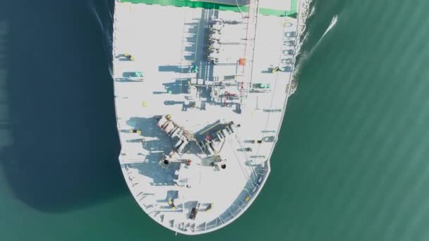Aerial View Lpg Gas Ship Gas Carrier Gas Tanker Sailing — Wideo stockowe