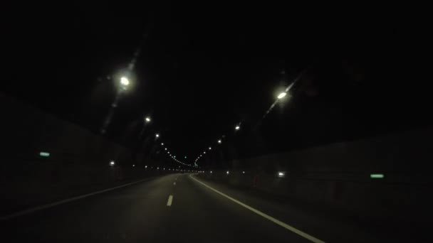 Conducir Coche Túnel — Vídeos de Stock