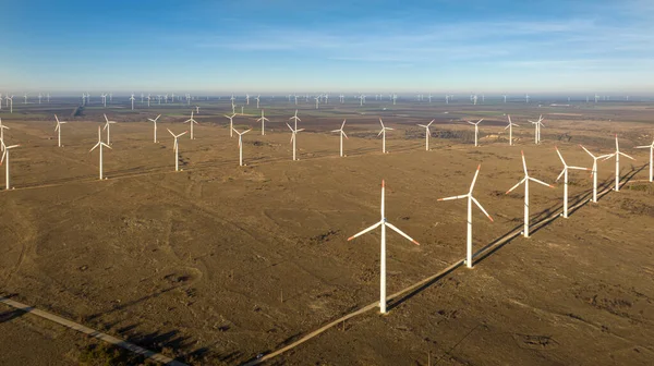 Wind Turbine Farm Windmill Electric Power Production Green Energy Renewable — Stock Photo, Image