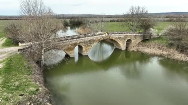 Vieille Pierre Pont Âge Moyen Bulgarie Vieux Pont Romain — Video