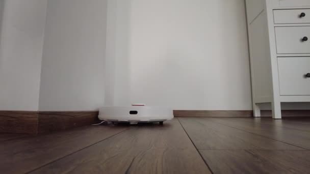 Staubsaugerroboter Hause Staubsaugerroboter Modernen Zuhause Intelligente Reinigungstechnologie — Stockvideo