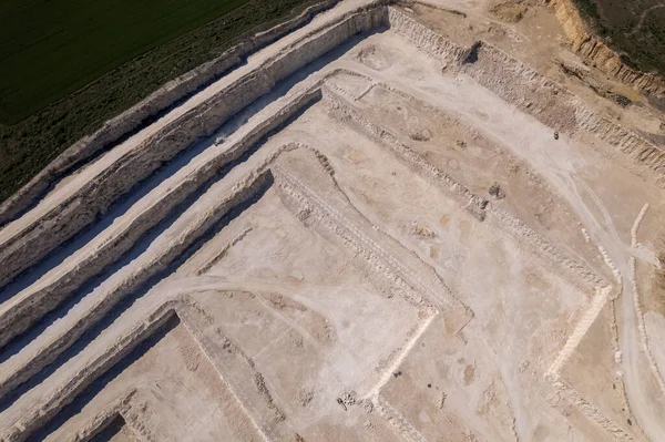 Aerial View Opencast Mining Quarry Stone Quarry — ストック写真