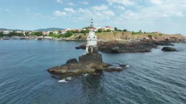 Bağlantı noktası Ahtopol, Karadeniz, Bulgaristan'da eski deniz feneri