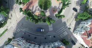 Bulgaristan 'ın Varna merkezindeki Shishkova bahçesinin havadan görünüşü. Varna Bulgaristan 'ın deniz başkenti