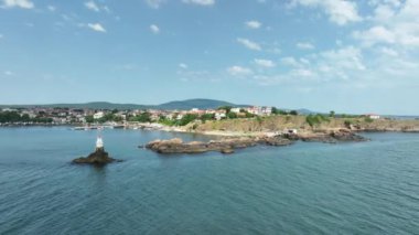 Bağlantı noktası Ahtopol, Karadeniz, Bulgaristan'da eski deniz feneri